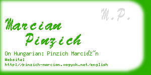 marcian pinzich business card